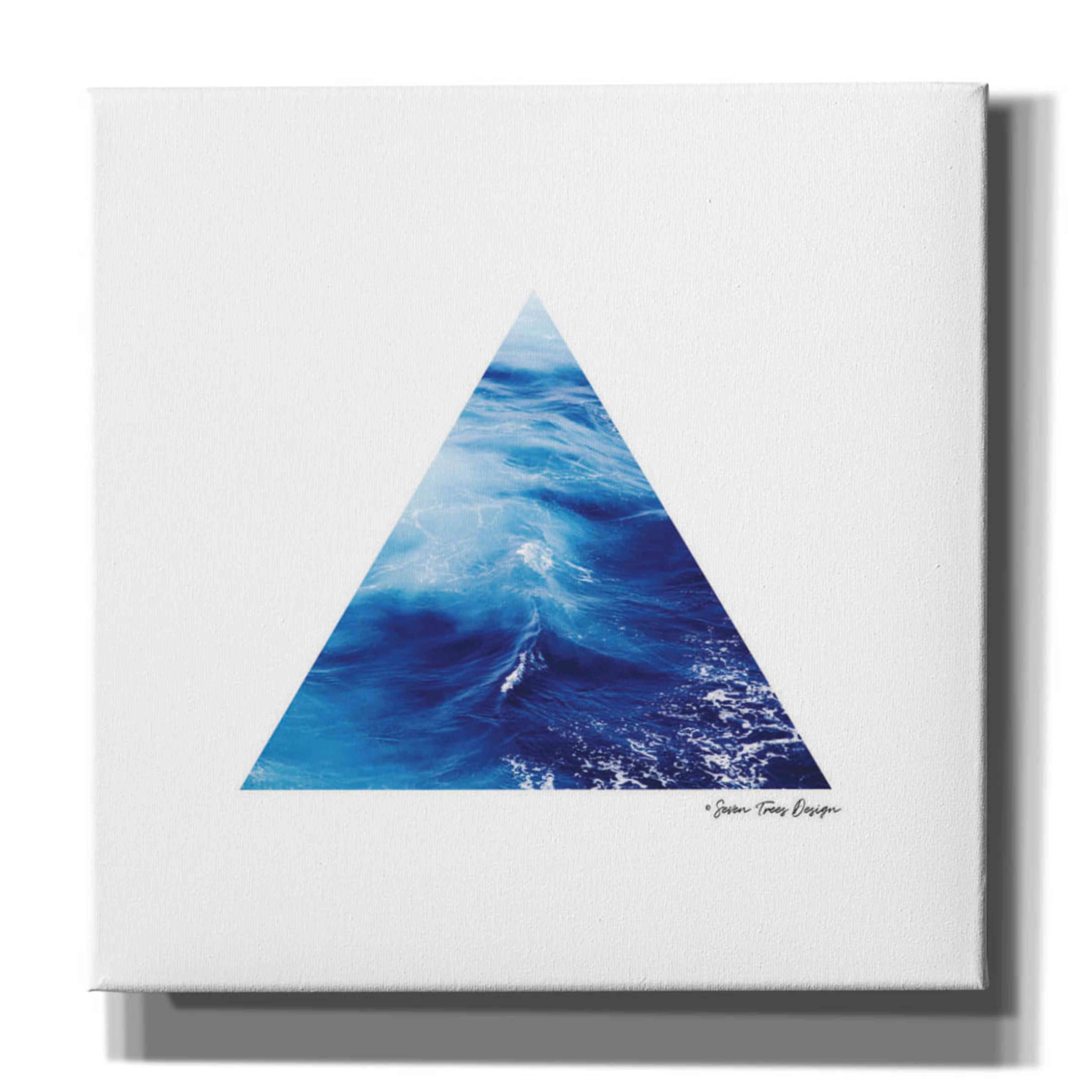 Epic Graffiti 'Ocean Triangle' by Seven Trees Design - 26x26 Inch Modern Canvas Wall Art for Living Room, Bedroom & Office Decor