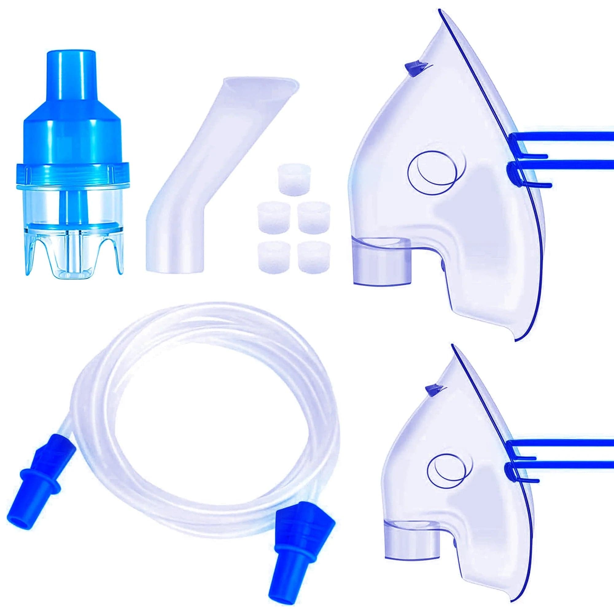 Dr Trust USA Universal Nebulizer Accessories Kit 413 - Replacement Parts for Kids & Adults, Includes Masks for All Ages - Perfect for Home & Travel Asthma & Allergy Relief