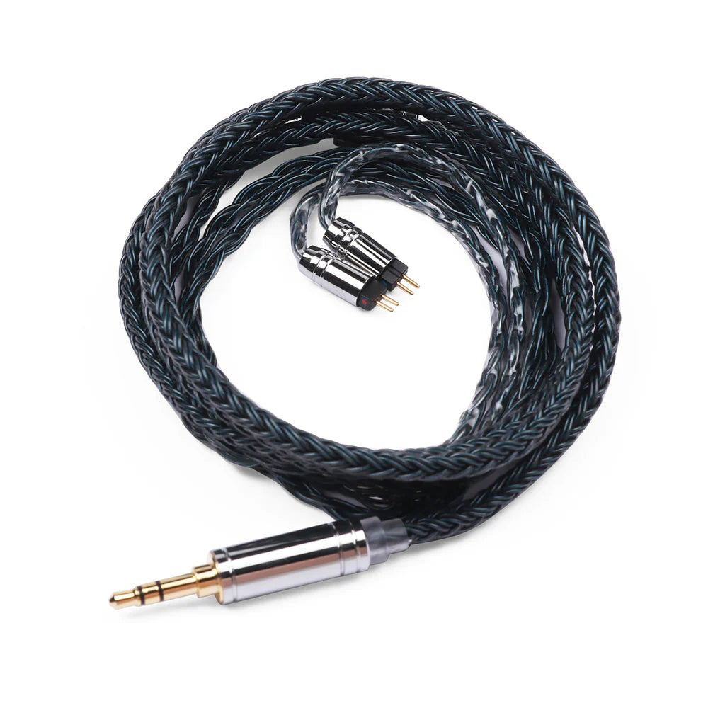 Tripowin Zonie Premium Braided Earphone Cable - High-Quality Replacement Audio Cable for IEMs, Headphones (3.5mm, MMCX/2-Pin) - Perfect for Audiophiles, Musicians, and Gaming Enthusiasts