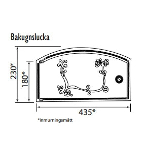 Bakugnslucka Cast Iron for Built-in Ovens - Perfect for Kitchen Renovation and Home Baking Enthusiasts