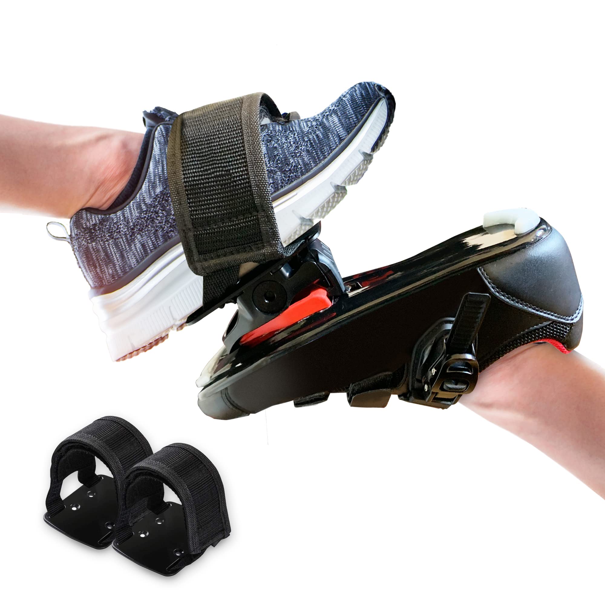 Peloton Bike Toe Cages & Clips - Compatible with Peloton Bike/Bike+ - Use Regular Sneakers - Secure Shoe Cage Pedal Converter for Indoor Cycling - Perfect for Home Workouts & Spinning Classes