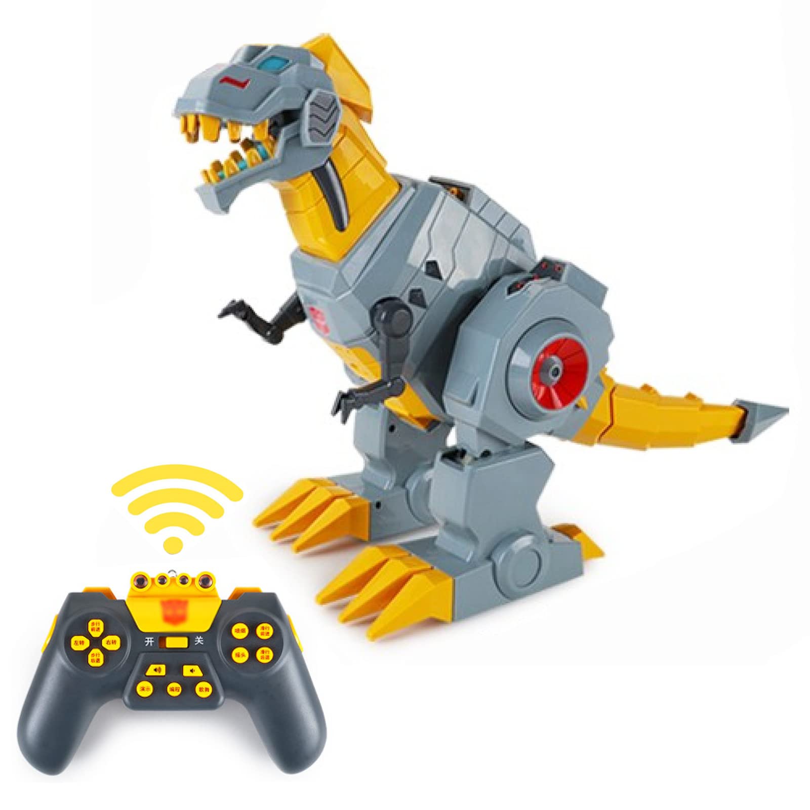 Remote Control Dinosaur Toys for Kids - Rechargeable RC Dinosaur with Realistic Roaring Sounds & LED Lights, Interactive Electronic Toy Gift for Boys & Girls - Perfect for Birthday Parties, STEM Learning & Pretend Play