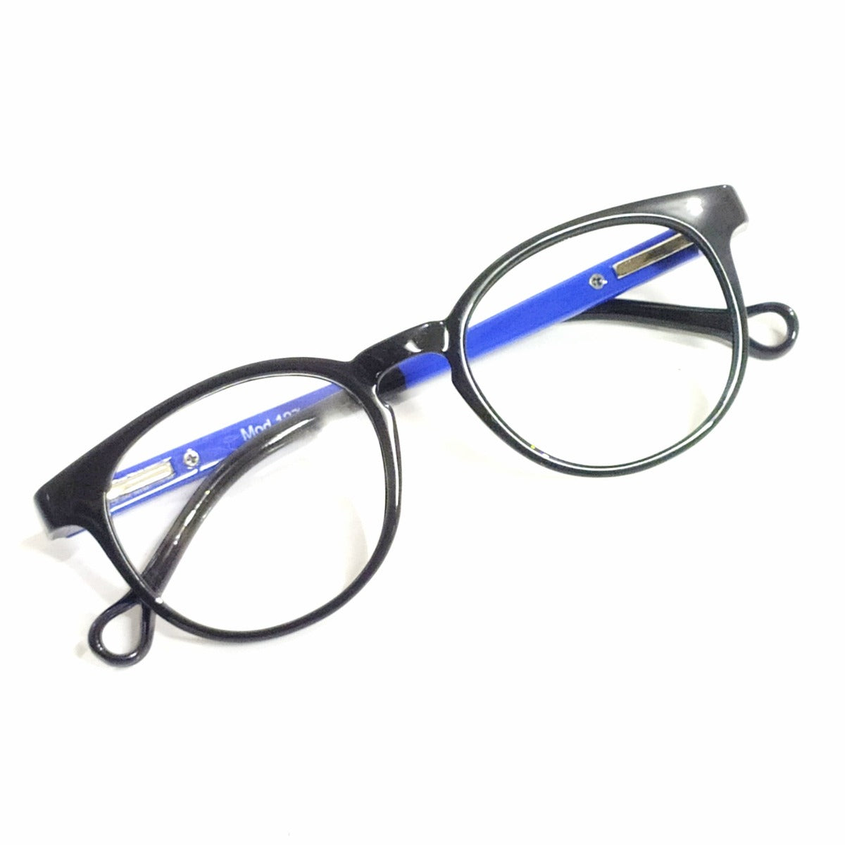 Stylish Round Black & Blue Kids Glasses for 5-6 Year Olds - Perfect for School, Reading & Outdoor Activities