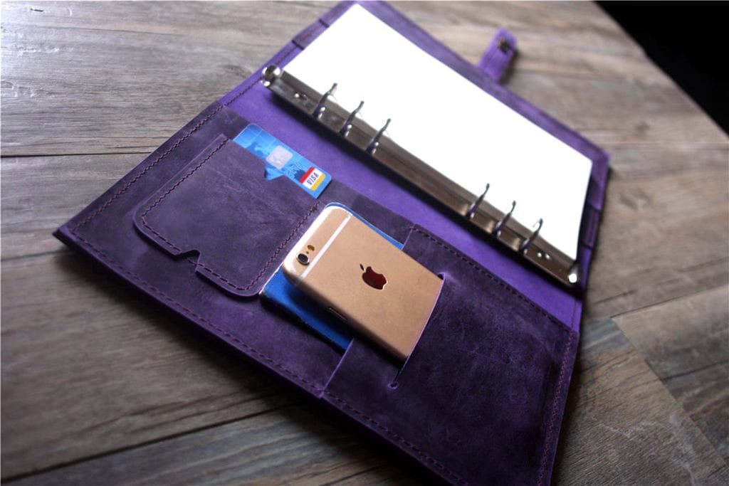 Personalized Engraved Purple Leather Travel Organizer Wallet - Perfect for Passport, Tickets & Credit Cards | Ideal for Business Trips & Vacations