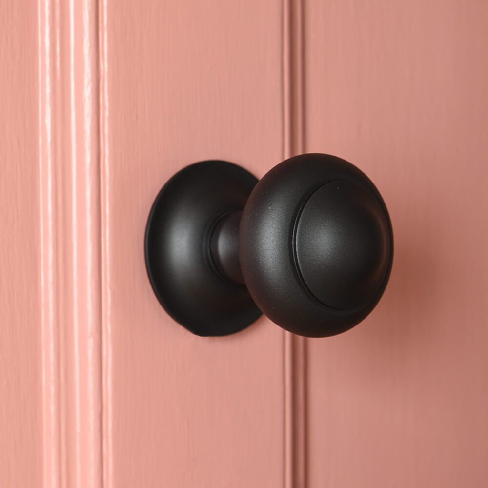 3 Inch Round Black Door Pull - Zero Handle for Cabinets & Drawers - Perfect for Kitchen, Bathroom & Office Furniture Hardware