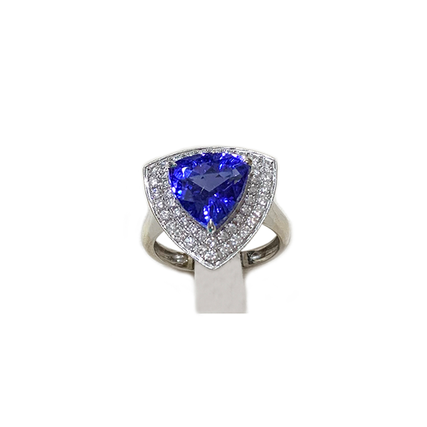 18K White Gold Tanzanite Ring for Women - Elegant Tanzanite Gemstone Engagement & Wedding Ring - Perfect for Anniversary, Proposal & Special Occasions
