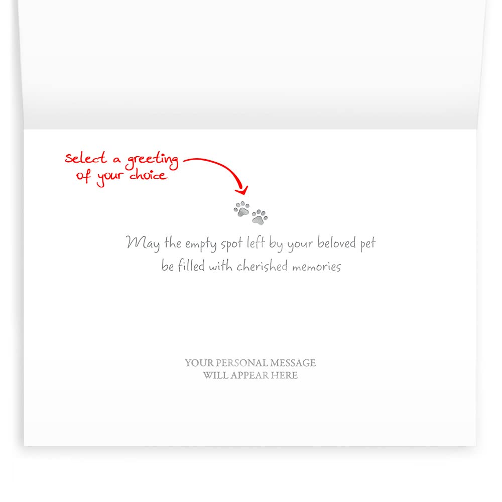 25 Personalized Pet Sympathy Cards with Foil-Lined Envelopes - Angel Pets Memorial Cards for Dog, Cat & Animal Loss - Perfect for Pet Owners, Veterinarians & Pet Lovers - Express Condolences with Thoughtful Gifts
