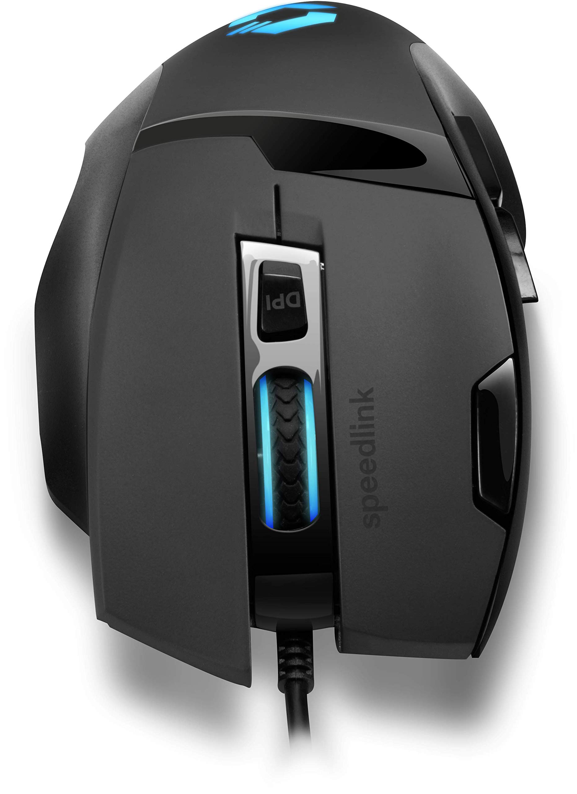 Speedlink VADES Wired Gaming Mouse with RGB Lighting - 2400 DPI, 5 Programmable Buttons, DPI Switch & Rapid Fire - Ergonomic USB PC Gaming Mouse for FPS, MOBA, eSports (Black) - Perfect for Competitive Gaming & Long Sessions