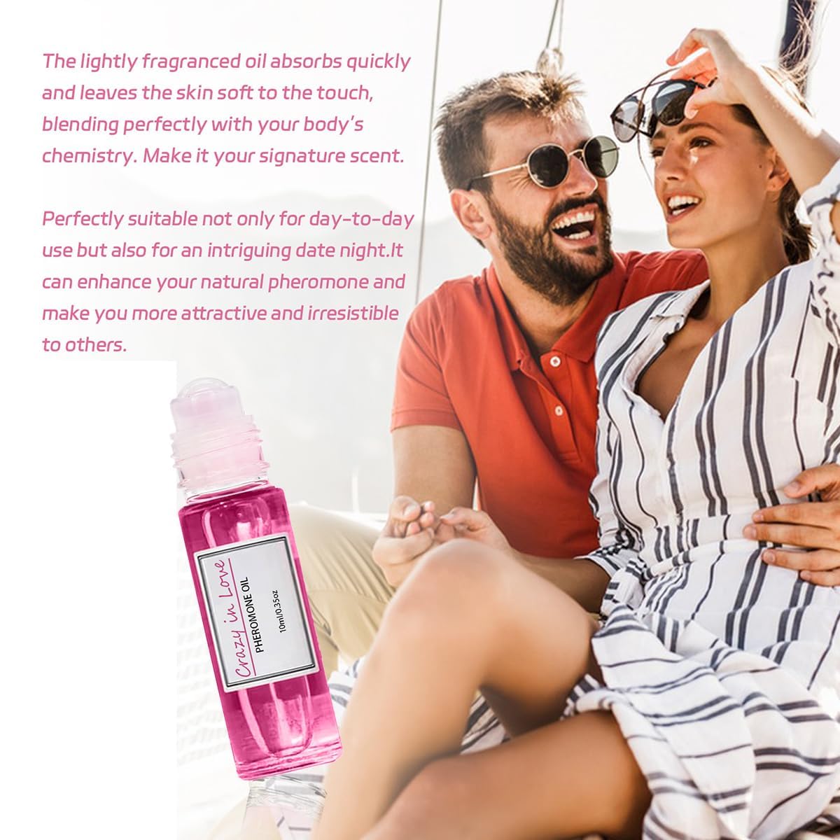 Crazy in Love Pheromone Perfume Roll On Oil for Women - 1OZ Romantic Scent, Long Lasting Fragrance for Date Night, Anniversary & Special Occasions