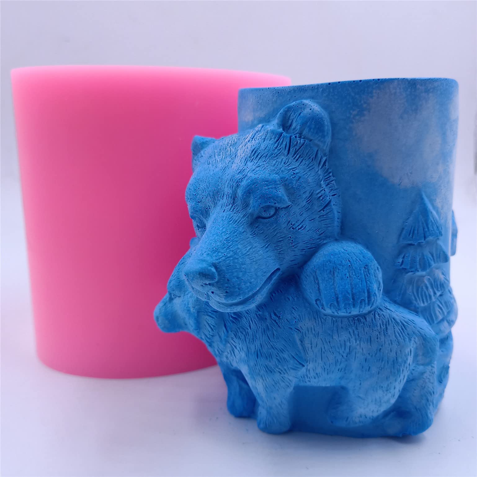 3D Bear Silicone Candle Molds for DIY Scented Candles, Wax Molds for Resin, Epoxy, Gypsum Crafts - Perfect for Home Decor, Wedding Favors & Gift Making