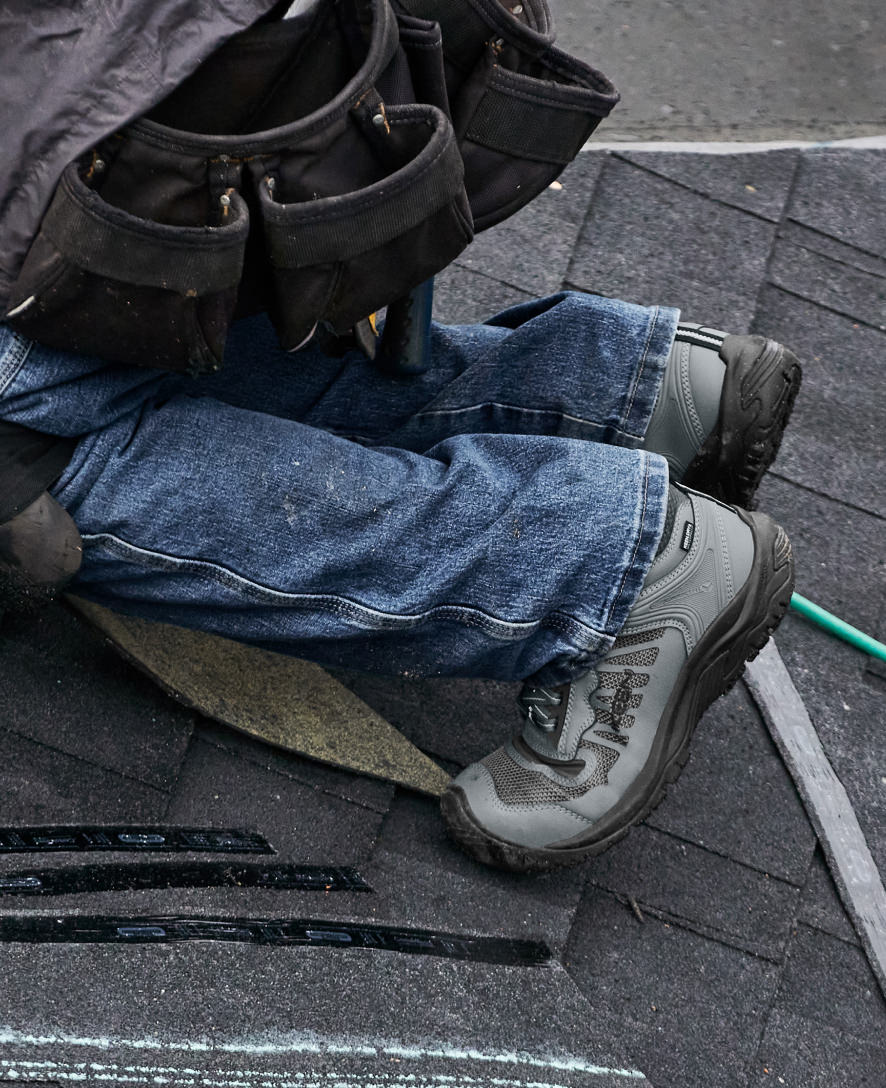 Men's Reno Mid Waterproof Work Boots with Carbon Toe | Magnet/Black | Ideal for Construction, Hiking & Outdoor Work