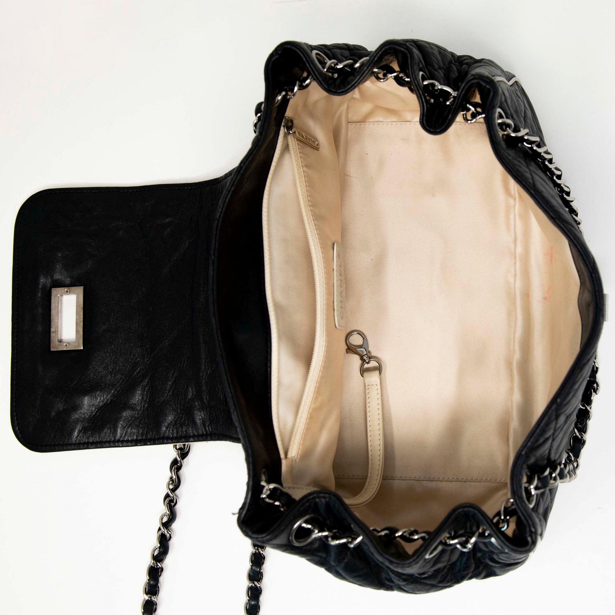 Chanel Black East West Mademoiselle Accordion Bag - Luxury Designer Crossbody Handbag for Women | Perfect for Evening Parties, Date Nights & Special Occasions