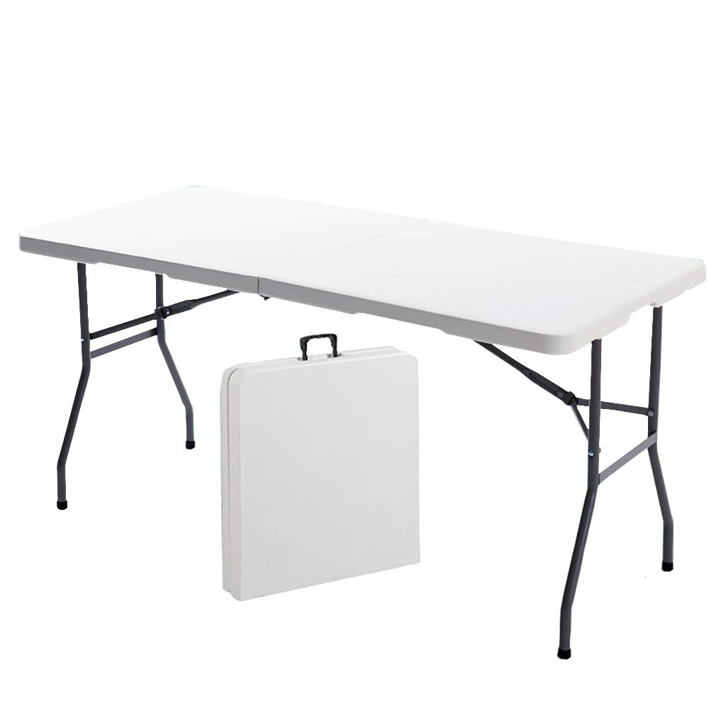 Guoguocy Folding Dining Table - 3 Sizes (152x71x74cm) for 10-12 People, Portable Foldable Household Table for Indoor/Outdoor, BBQ, Garden, Picnic & Small Space Dining