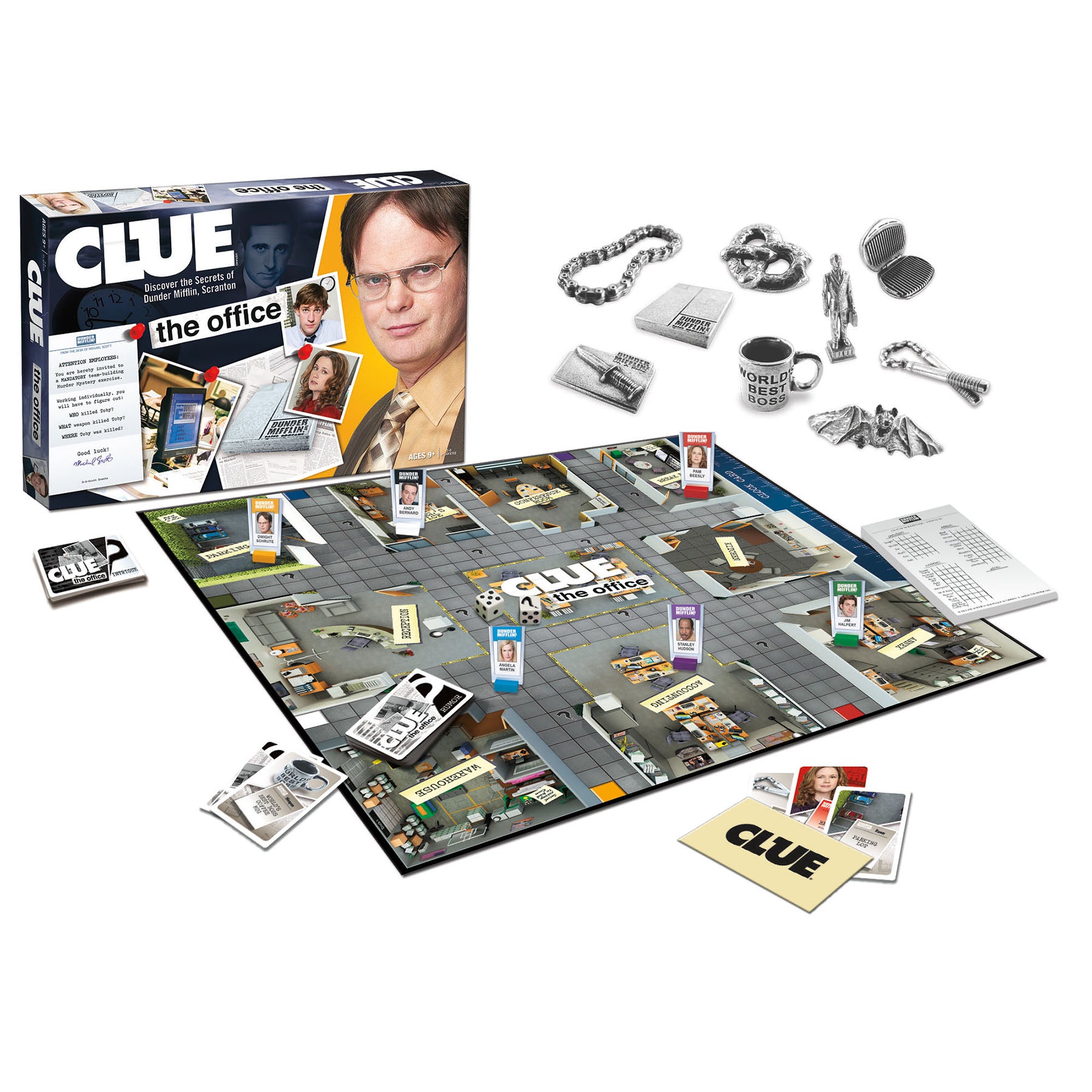 CLUE®: The Office Edition - A Dunder Mifflin Mystery Board Game | Fun Office Party & Family Game Night Entertainment
