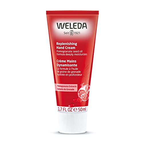 Weleda Regenerating Pomegranate Hand Cream 1.7 oz - Organic Moisturizing Hand Lotion for Dry Skin - Perfect for Winter Care & Daily Hydration