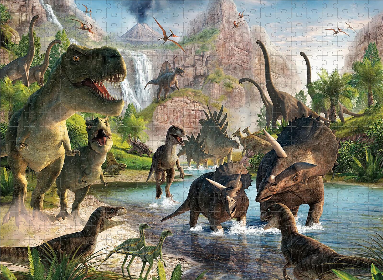7000-Piece Dinosaur Age Jigsaw Puzzle for Adults & Kids - Challenging Educational Toy for Family Game Night & Classroom Activities