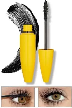 Waterproof Eyelash Curling Mascara - Long-Lasting Volumizing & Lengthening - Pack of 1 - Perfect for Swimming, Gym & Everyday Wear