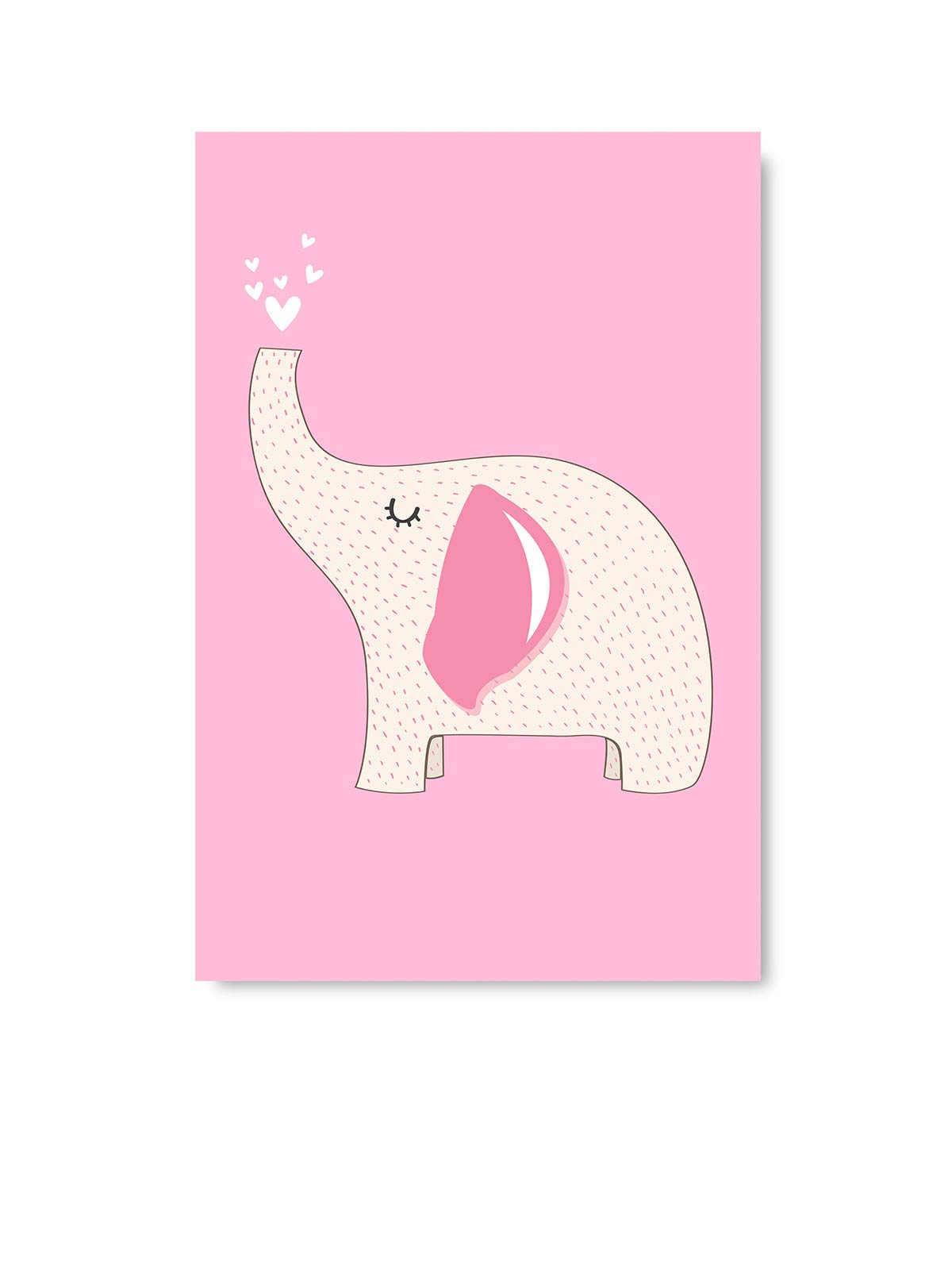 Festive Women's Christmas Sweater & Nursery Wall Art Set - Pink Elephant Kids Room Decor Print 11