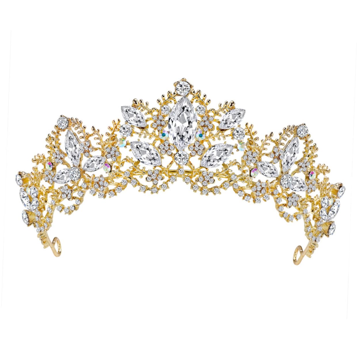 Elegant Bridal Tiara Headband - Wedding Headdress for Bride, Prom & Party - Queen Crown Headpiece for Women - Perfect for Weddings, Proms, and Special Occasions