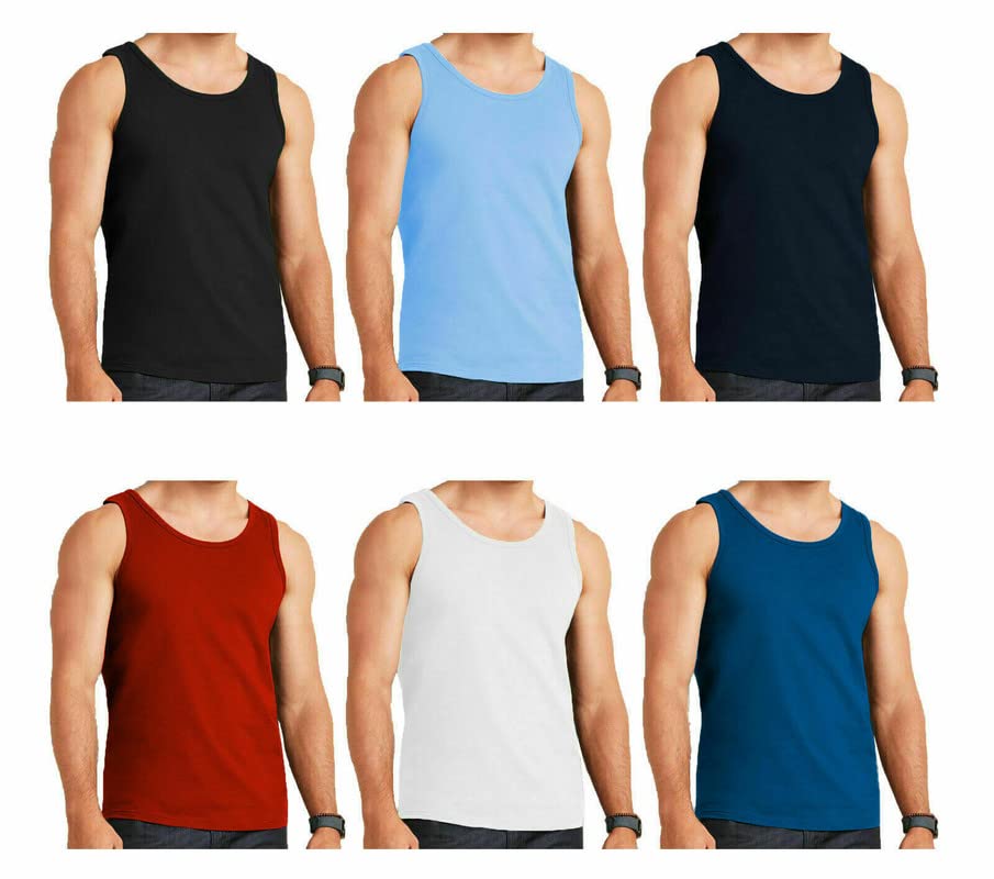 Men's Slim Fit Cotton Tank Tops - Breathable Sleeveless Undershirts for Summer, Workout & Athletic Wear - Multi-Color Casual Vests for Gym, Running & Everyday Use
