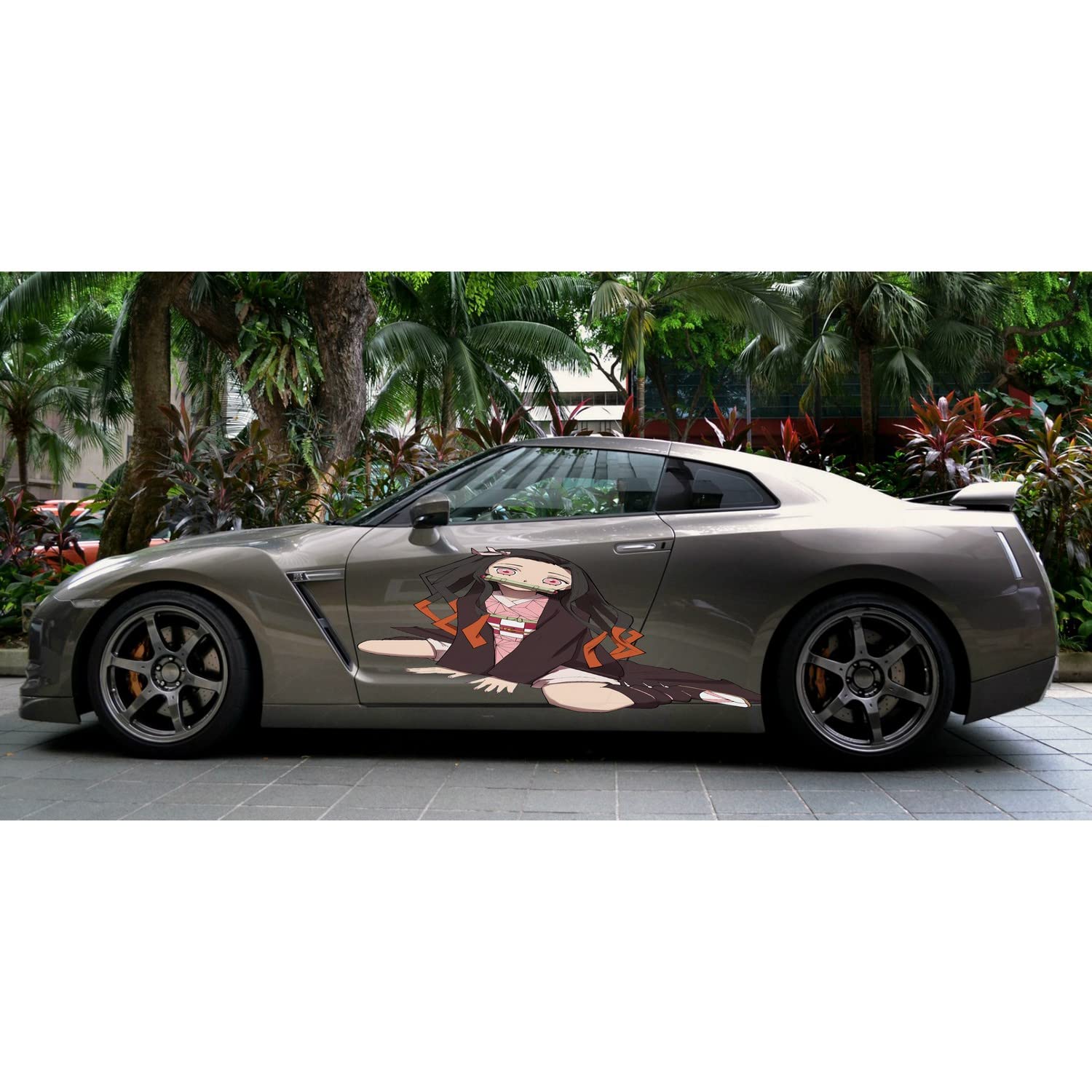 Anime Girl Car Vinyl Wrap Decal - 18x50 Inches Sexy Anime Sticker for Car Side Graphics - Perfect for JDM, Tuner, and Anime Fan Vehicles