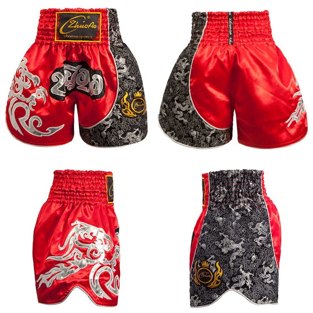 Breathable Fight Shorts for Men & Women - Lightweight Kickboxing & MMA Training Shorts - Perfect for Boxing, Muay Thai & Gym Workouts