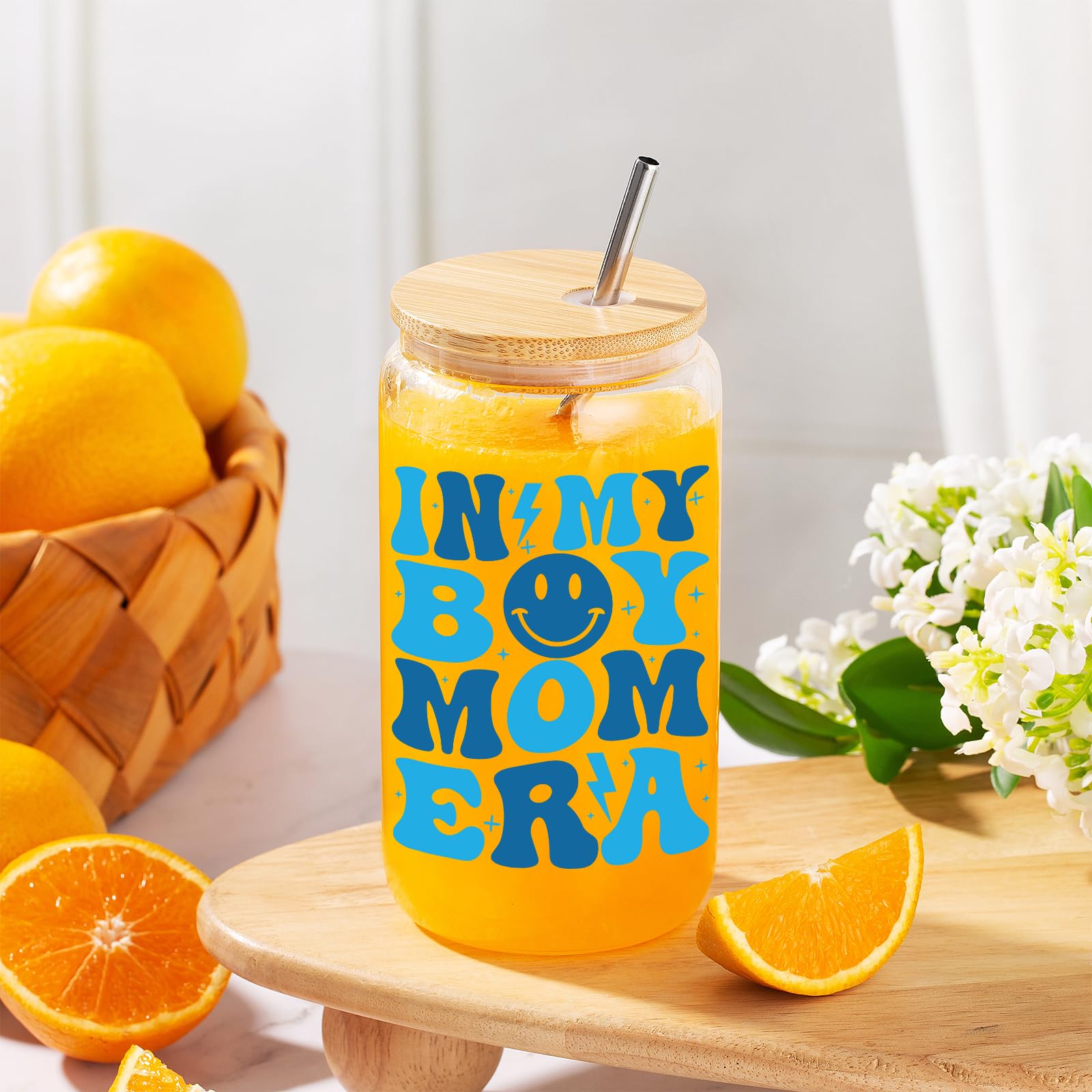 16 oz Iced Coffee Cup - Perfect Boy Mom Gift for New Moms, Postpartum Care, Pregnancy & Baby Showers - Great Birthday & Christmas Present for Expecting Mothers - Ideal for Coffee Lovers & Busy Moms On-The-Go