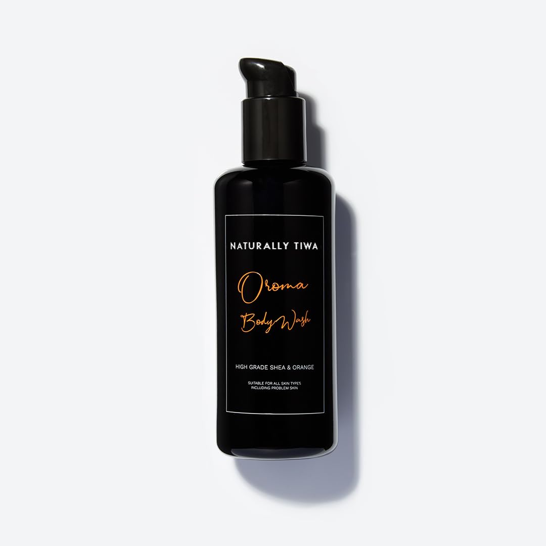 Naturally Tribal Skincare OROMA Body Wash 200ml - Sensitive Skin, Acne & Hyperpigmentation Treatment with Orange & Shea Butter - Moisturizing, Vegan, Cruelty-Free - Ideal for Chemotherapy Care & Daily Gentle Cleansing