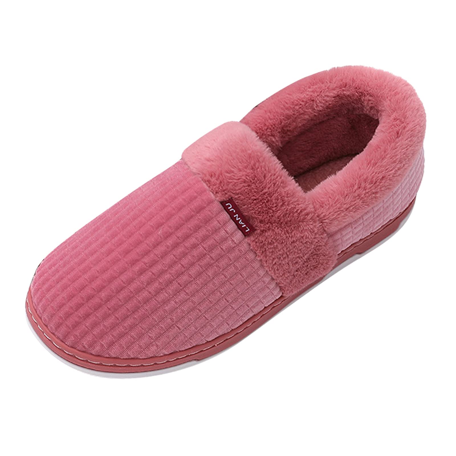 Soft Winter Casual Slip-On House Slippers for Men & Women - Plush Warm Indoor/Outdoor Shoes for Home, Office & Travel