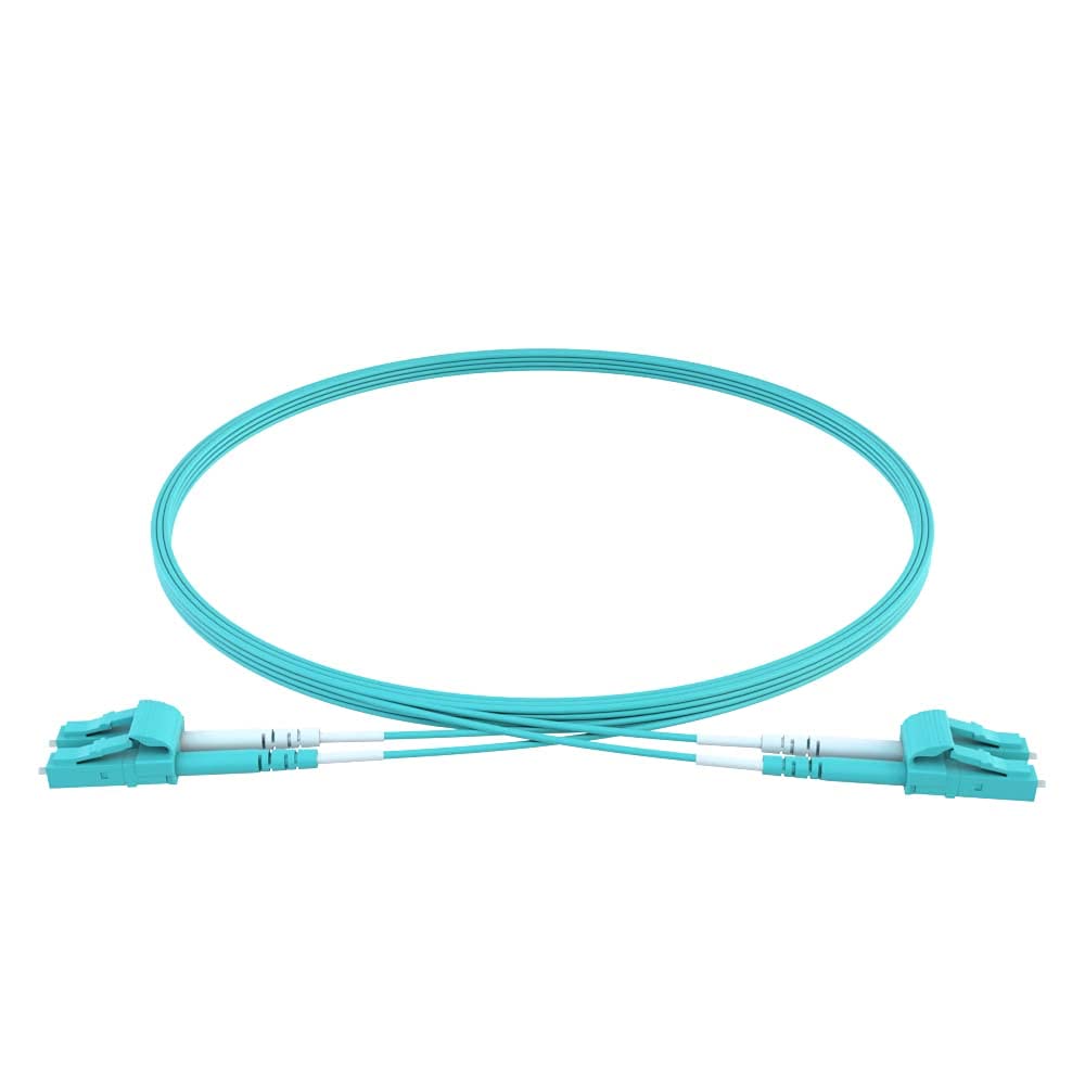 5-Pack LC/LC Duplex OM4 Multimode Fiber Patch Cable 2.5m (8.2ft) 40/100GB 50/125 Aqua - High-Speed Data Center, Server Room & Network Rack Connectivity Solution