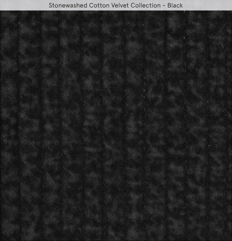 Premium Stonewashed Cotton Velvet 3-Piece Queen Quilt Set with Pillow Shams - Soft Lightweight Bedding in Classic Black - Perfect for Master Bedrooms, Guest Rooms & Cozy Home Decor