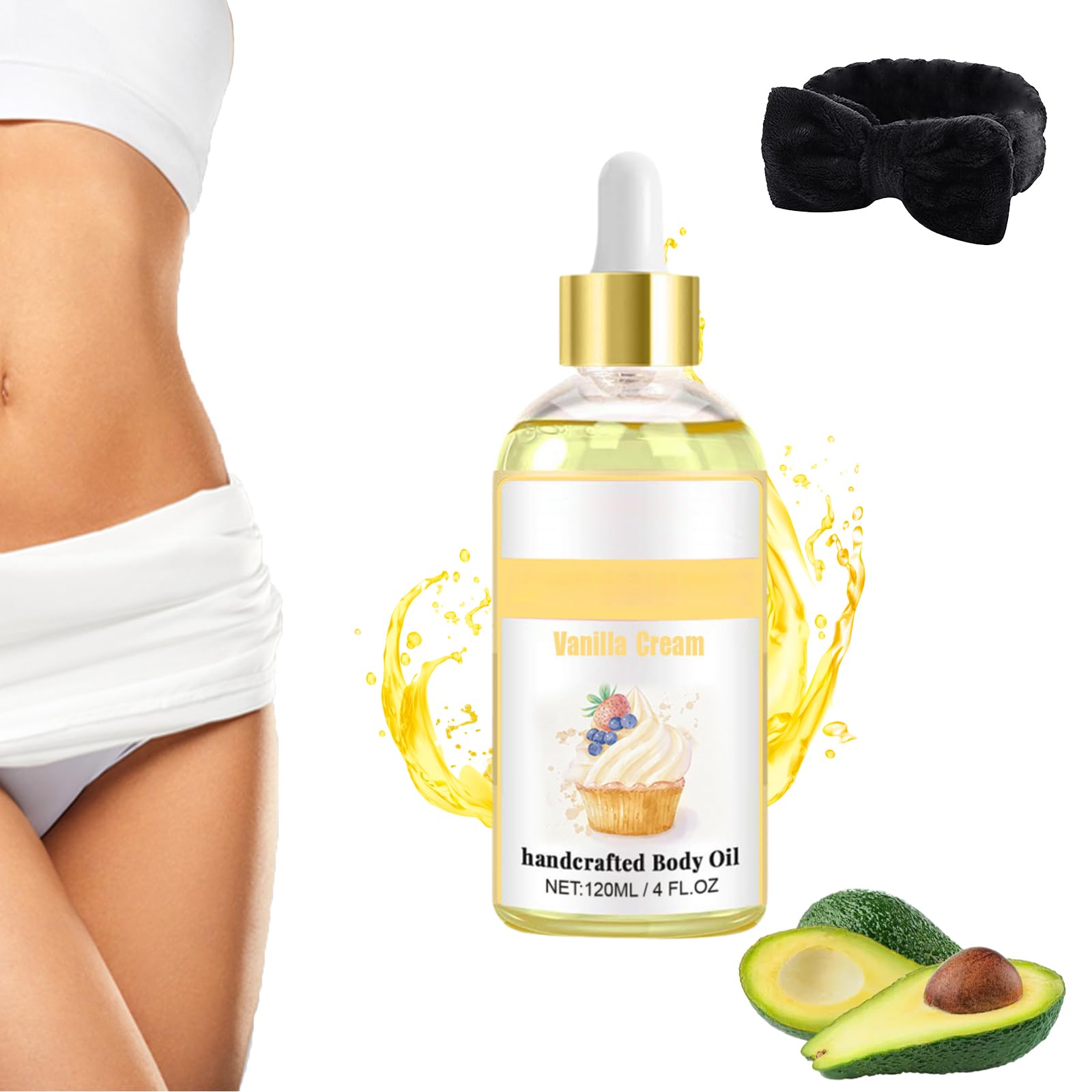 Vanilla Scented Body Oil for Women - Moisturizing & Nourishing Skin Care with Essencia Fragrance - Perfect for Massage, Aromatherapy & Daily Hydration