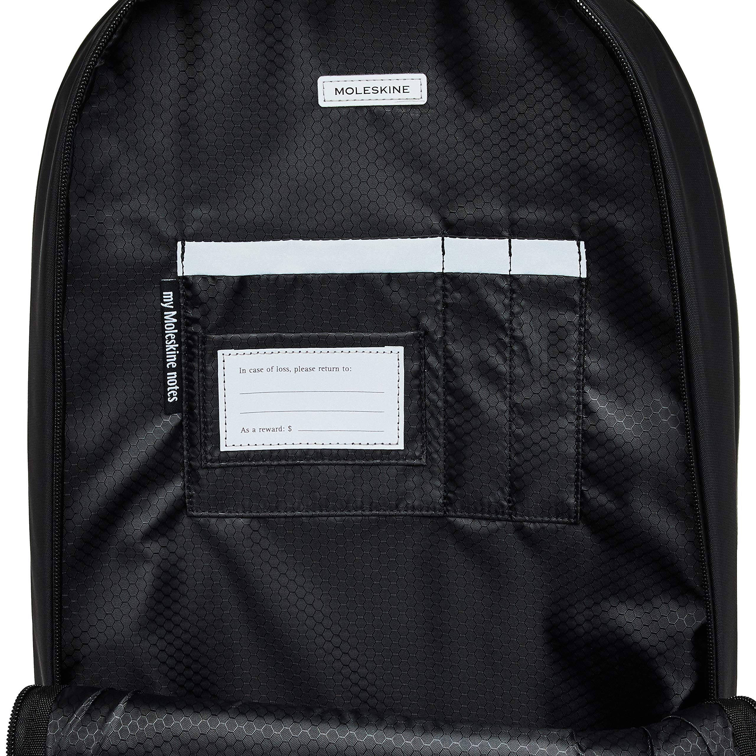 Moleskine Metro Backpack for Men & Women - 15 Inch Laptop Business Backpack with Multiple Compartments - Black & Sapphire Blue - Perfect for Work, Travel, and Daily Commute