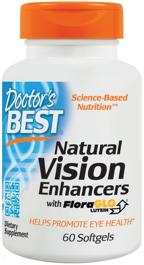 Doctor's Best Natural Vision Enhancers with Lutein & Zeaxanthin - 60 Softgels for Eye Health & Vision Support - Perfect for Gamers, Students & Digital Screen Users