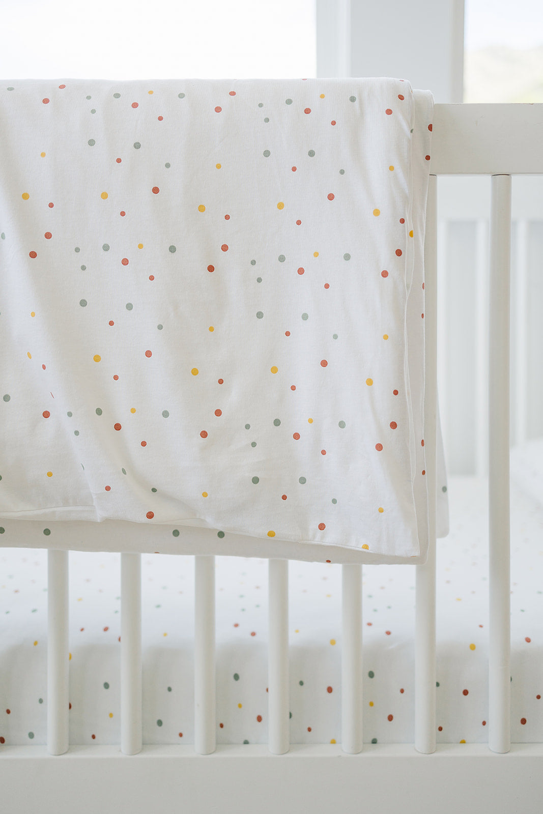 Ecolino® 100% Organic Cotton Duvet Cover for Crib & Toddler - Soft Dots Design | Perfect for Nursery, Daycare & Baby Bedroom Decor