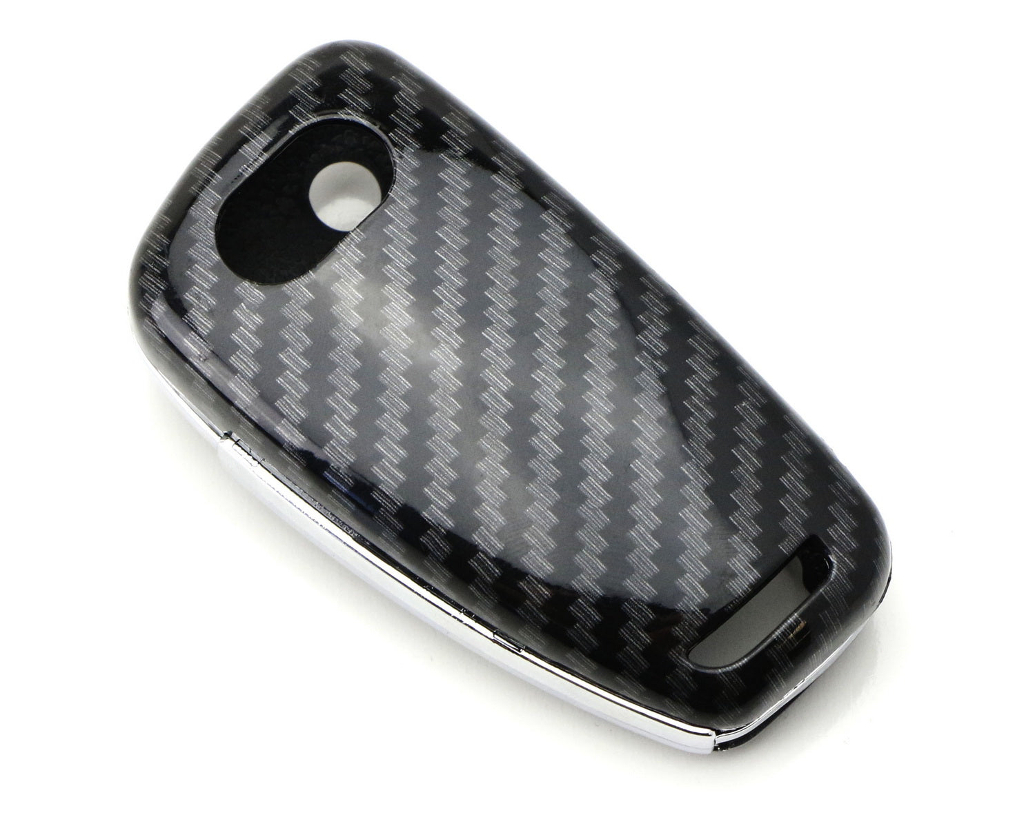Premium Carbon Fiber Key Fob Cover for Audi A3/S3/A4/S4/A6/Q5/Q7/TT/R8 - Flip Blade Key Shell Replacement - Durable & Stylish Car Accessory for Enhanced Protection and Luxury Look