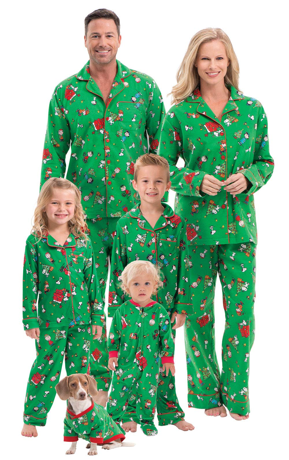 Family Christmas Pajamas Set - Matching Holiday Pajamas for Adults & Kids - Charlie Brown Themed Christmas Pajamas for Family Photos & Cozy Holiday Gatherings