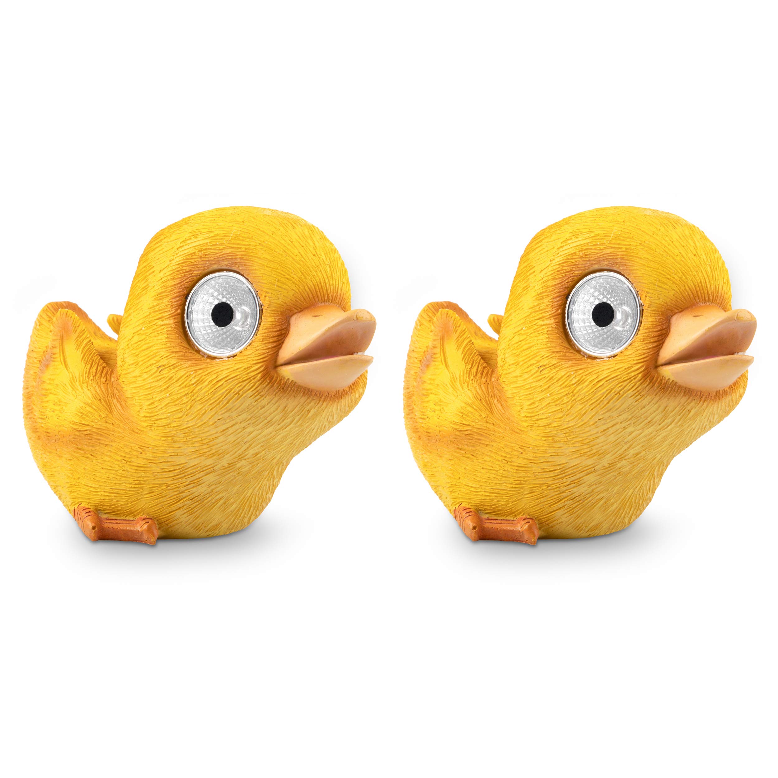 Solar Powered Garden Duckling Decorations (Set of 2) - Weatherproof LED Outdoor Yard Ornaments for Patio, Balcony, Deck - Cute Lawn Decor & Housewarming Gift | Perfect for Garden Pathways, Poolside Decor, Backyard Parties & Nighttime Ambience