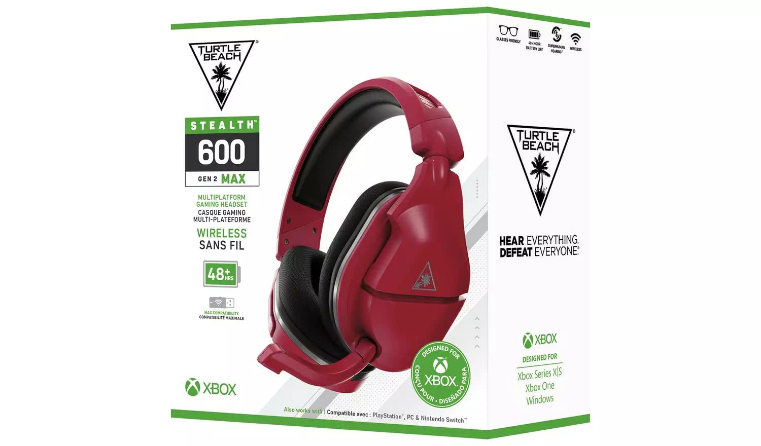 Turtle Beach Stealth 600 MAX Wireless Gaming Headset - Midnight Red - Noise Cancelling Mic, 50mm Speakers - Perfect for PS5, Xbox Series X & PC Gaming