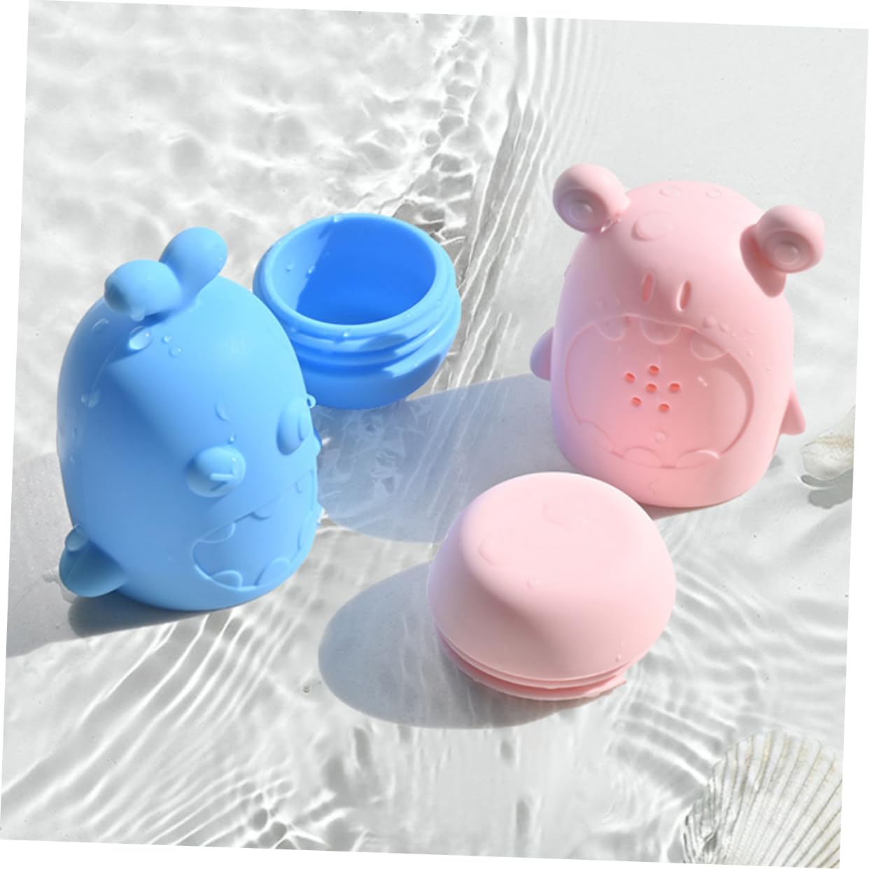 4pcs Cute Animal Bath Toys for Toddlers - Fun Bathtub Toys Set for Kids, Baby Bath Time Play & Learning, Waterproof Floating Toys for Bathtub, Pool, Beach & Outdoor Water Play