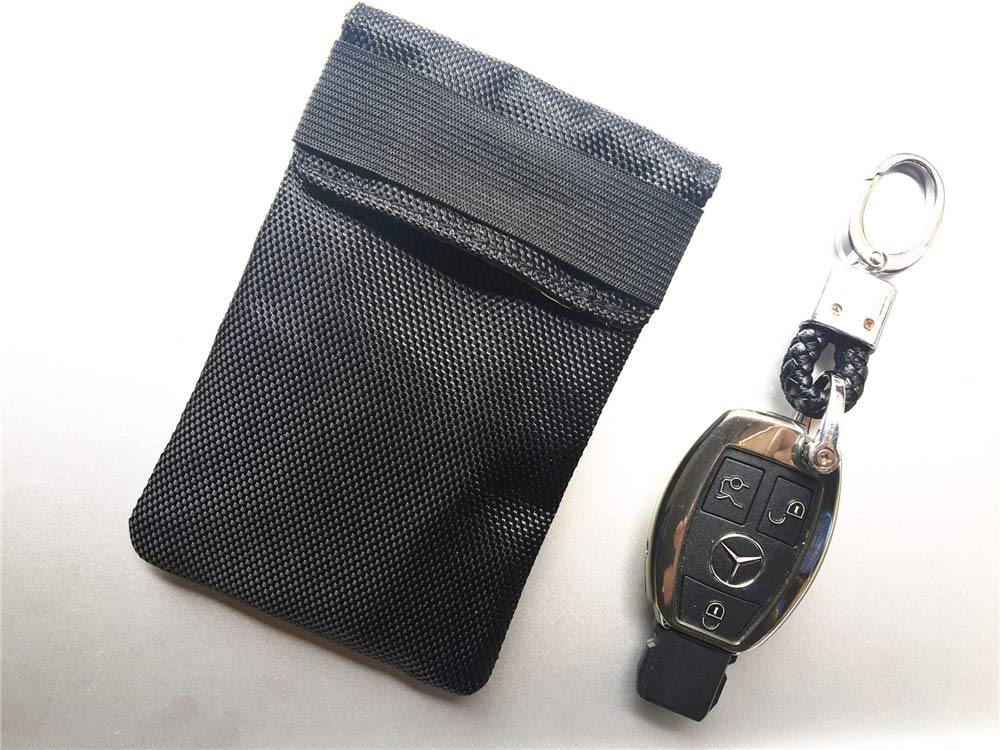 Faraday Bag for Key Fob (2 Pack) - RFID Signal Blocking Pouch, Anti-Theft Faraday Cage Protector for Car Keys | Anti-Hacking Case Blocker for Executive Privacy & Travel Security | Perfect for Parking Lots, Hotels & Public Transportation