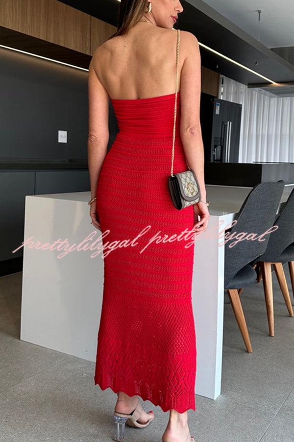 Elegant Solid Color Knitted Off Shoulder Sexy Slim Maxi Dress for Women - Perfect for Beach Vacations, Summer Parties & Date Nights
