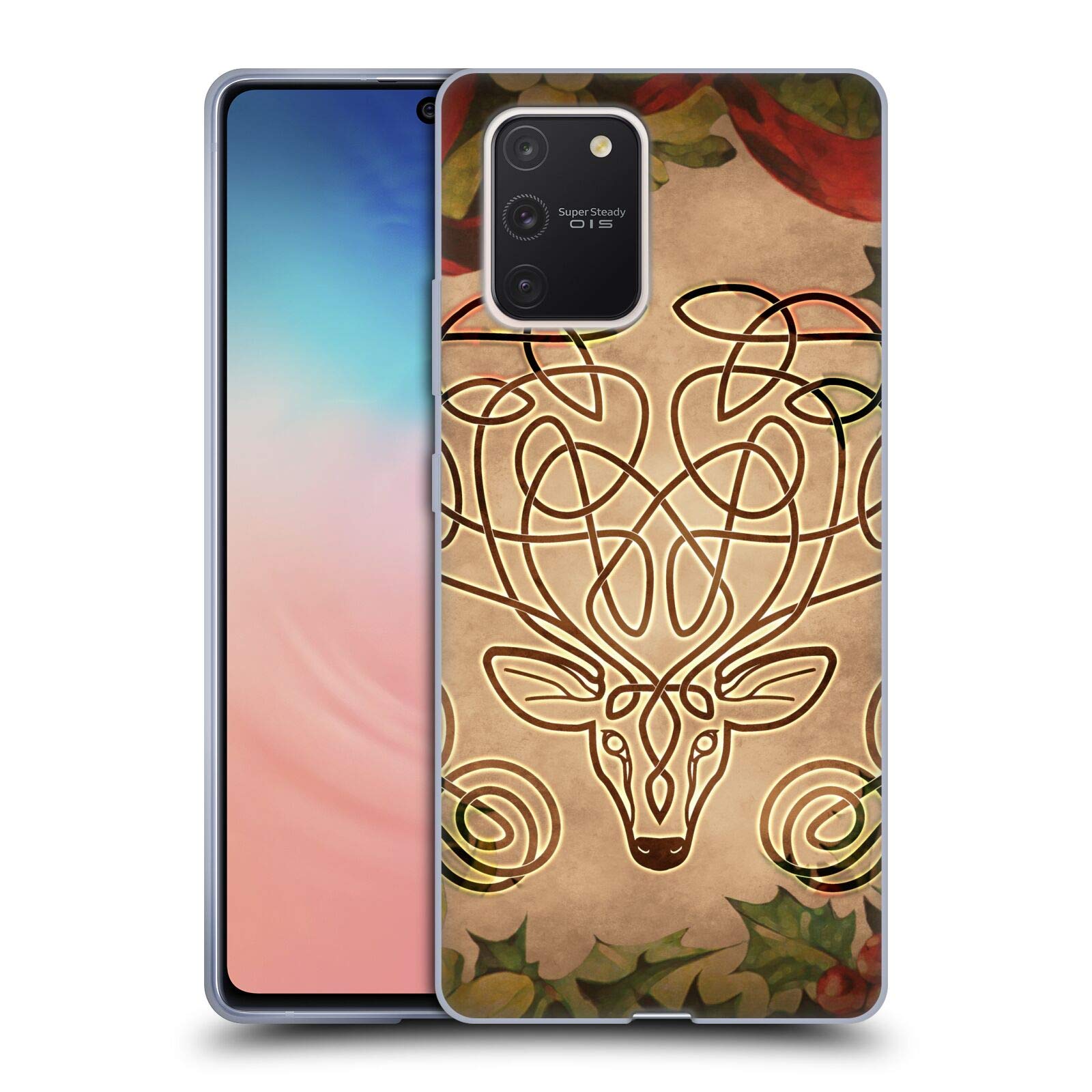 Head Case Designs Officially Licensed Brigid Ashwood Stag Celtic Wisdom 3 Soft Gel Case for Samsung Galaxy S10 Lite - Protective Cover for Everyday Use