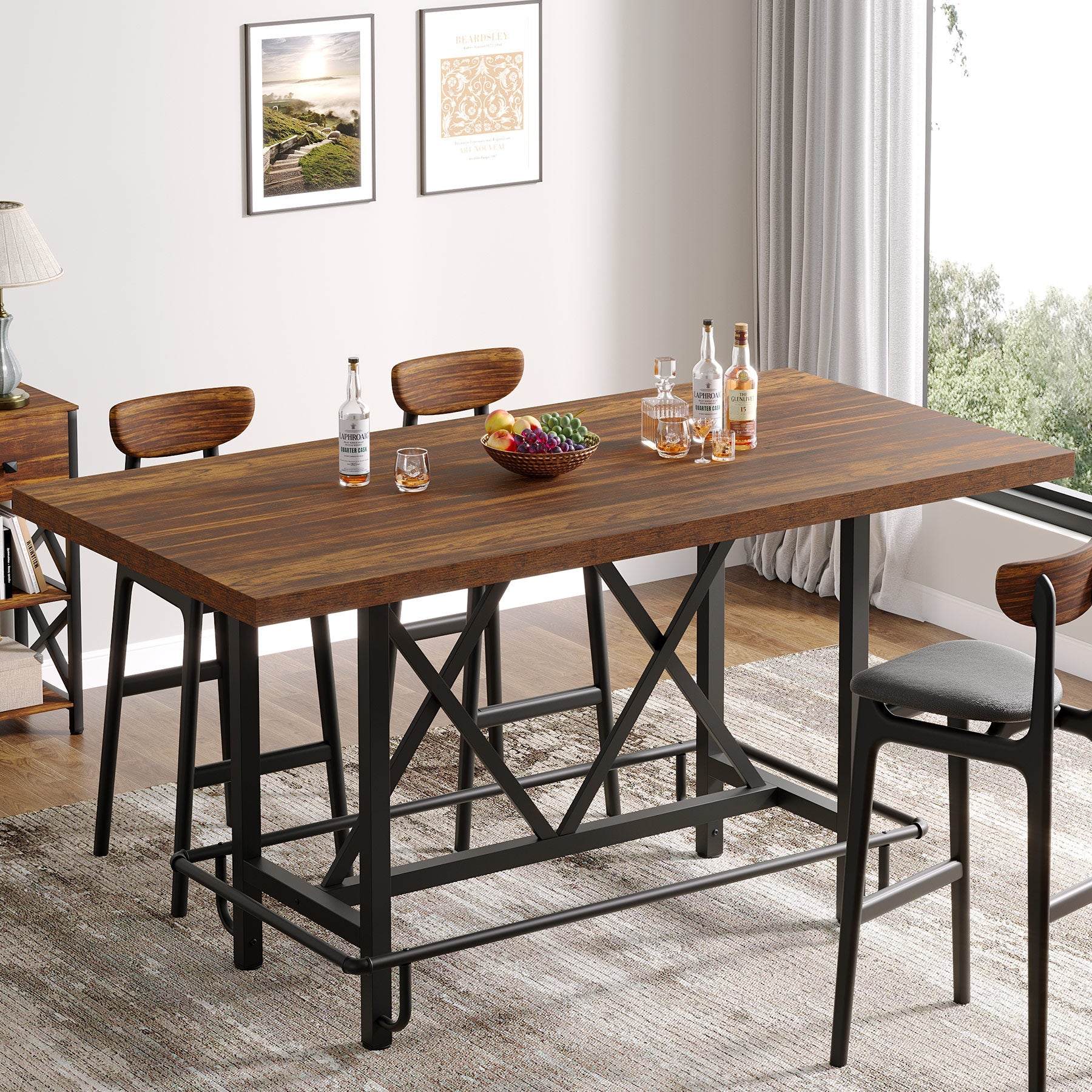 Farmhouse Pub Bar Counter Height Table - 62.99