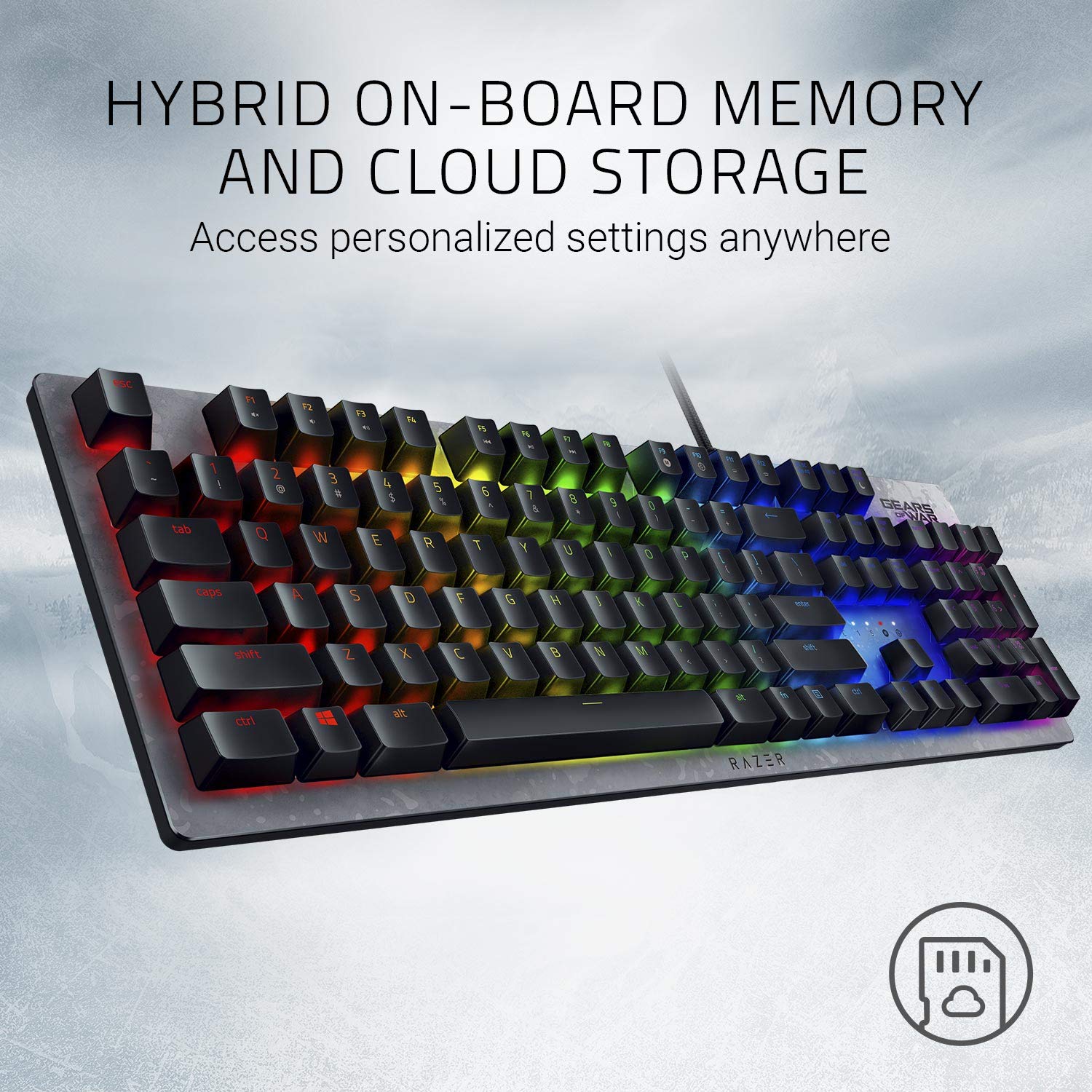 Razer Huntsman Gaming Keyboard - Fastest Optical Switches, Customizable Chroma RGB, Programmable Macros | Perfect for Competitive Gaming, Streaming & Office Work (Gears of War 5 Edition)