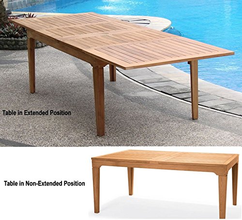 Premium 9-Piece Outdoor Patio Teak Dining Set - 122