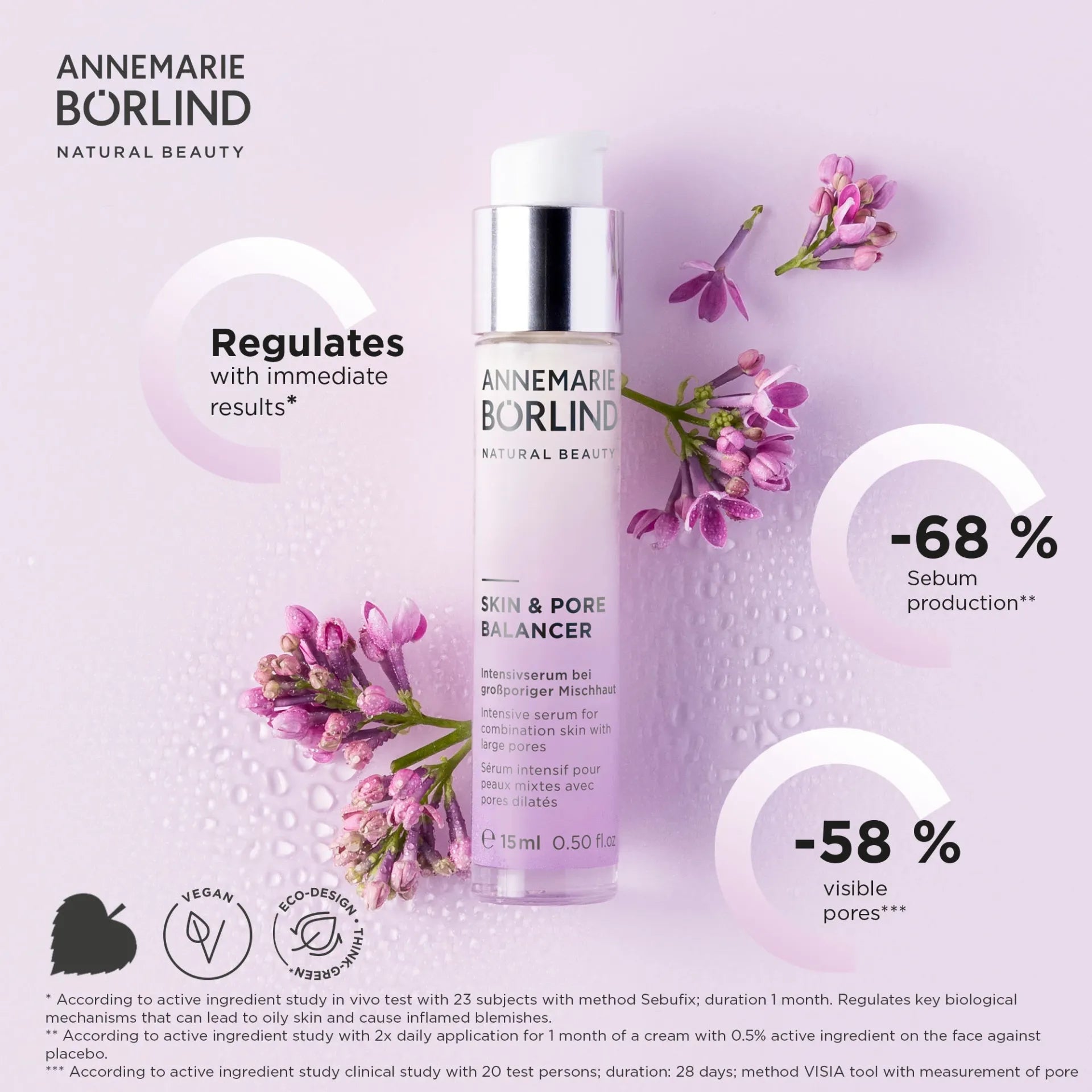 Annemarie Borlind Skin & Pore Balancer - Oil-Free Moisturizer for Oily & Combination Skin | Minimizes Pores & Controls Shine | Perfect for Daily Skincare Routine & Makeup Prep