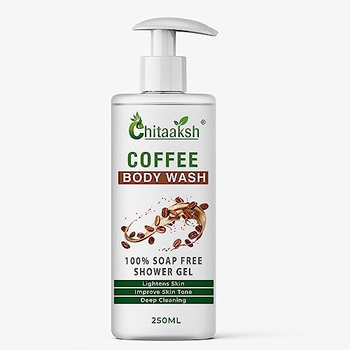 Natural Body Wash for Tan Removal & Glowing Skin - Enriched with Chickpea Flour, Almond, Saffron & Turmeric Extract - 250ml Coffee Scent - Perfect for Post-Sun Care & Daily Skin Brightening Routine