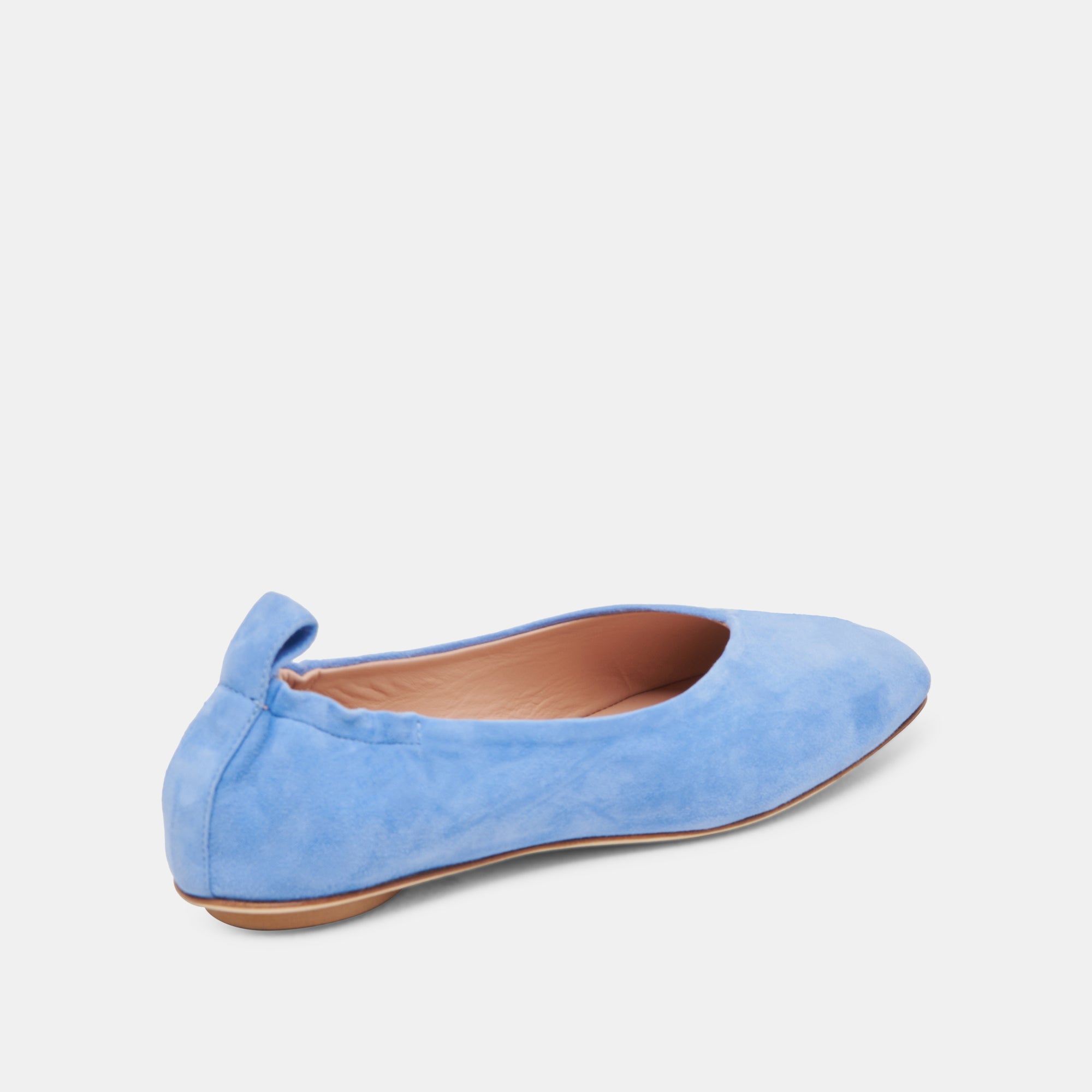 VINNIE Women's Ballet Flats - Dusty Blue Suede Slip-On Shoes for Comfort & Style | Perfect for Work, Casual Wear & Travel