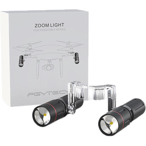 PGYTECH Zoom Light Kit for DJI Phantom 4 Pro/Adv/Standard - Professional Drone Photography Lighting Accessory for Aerial Shooting, Night Flying & Outdoor Videography